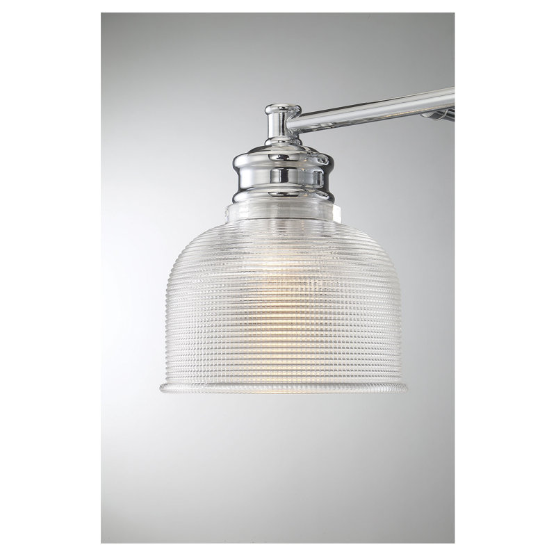 Chrome 4-Light Dimmable Jelly Jar Vanity Light