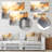 Gold and White Fractal Tsunami II - Print on Metal-98975422