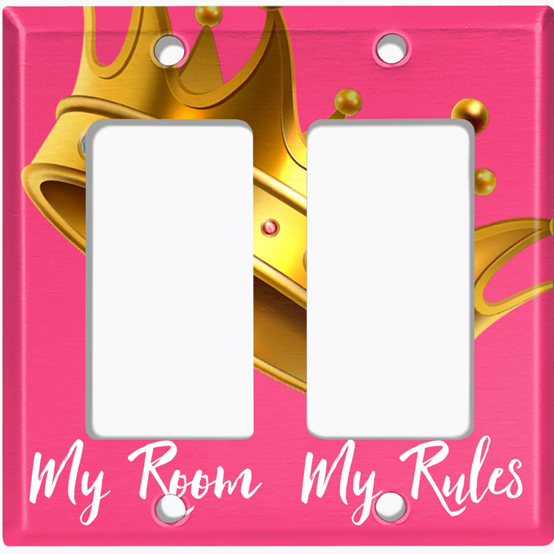 Plaque murale décorative / bascule Crown, Rose