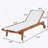 Outdoor Wood Frame Chaise Lounge-928842362