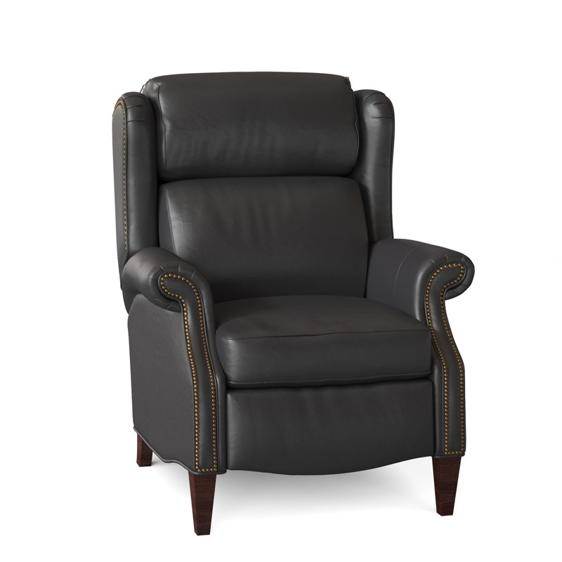 Fauteuil inclinable en similicuir Miller, Naturel français, Acajou, Cuir véritable Outsider Raven