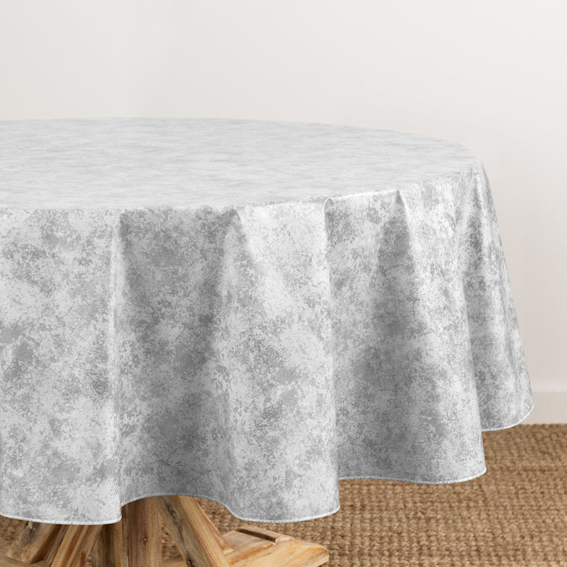 Nappe Demetries, 84 po x 60 po, Gris / blanc