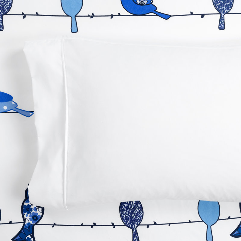  Birds Soft Sheet Set, King Sheet Set+Fitted Sheet+4 Pillowcases