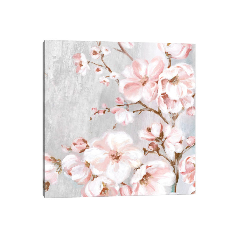 Spring Cherry Blossoms II by Eva Watts - Print on Canvas, 45.72 cm H x 45.72 cm W x 1.91 cm D, Wrapped Canvas