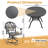 5-Piece Round Cast Aluminum Patio Dining Set with Swivel Chairs & Brown Cushions-525849875