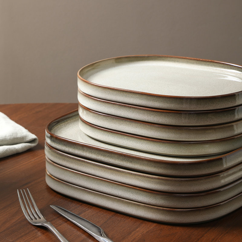 Stone Lain Cairo 12-Piece Dinnerware Set Stoneware, Gray