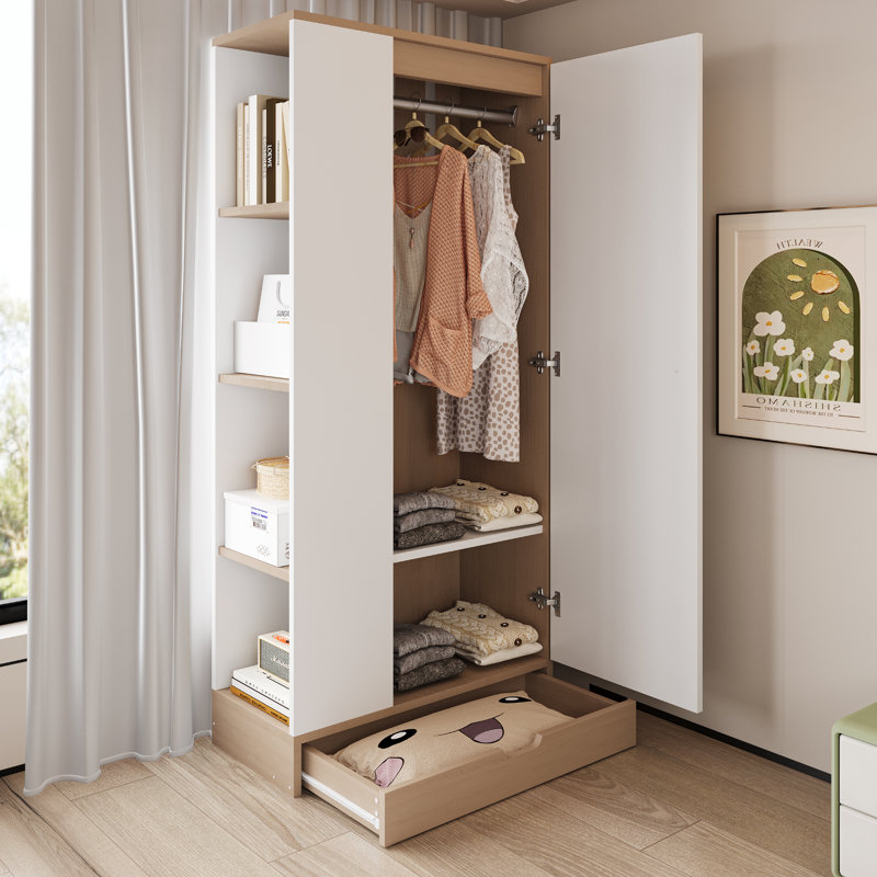 1 Door Wardrobe, Beige/Light Brown