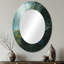 Bluebird In The Forest Rain I - Miroir mural ovale bleu-1303845050
