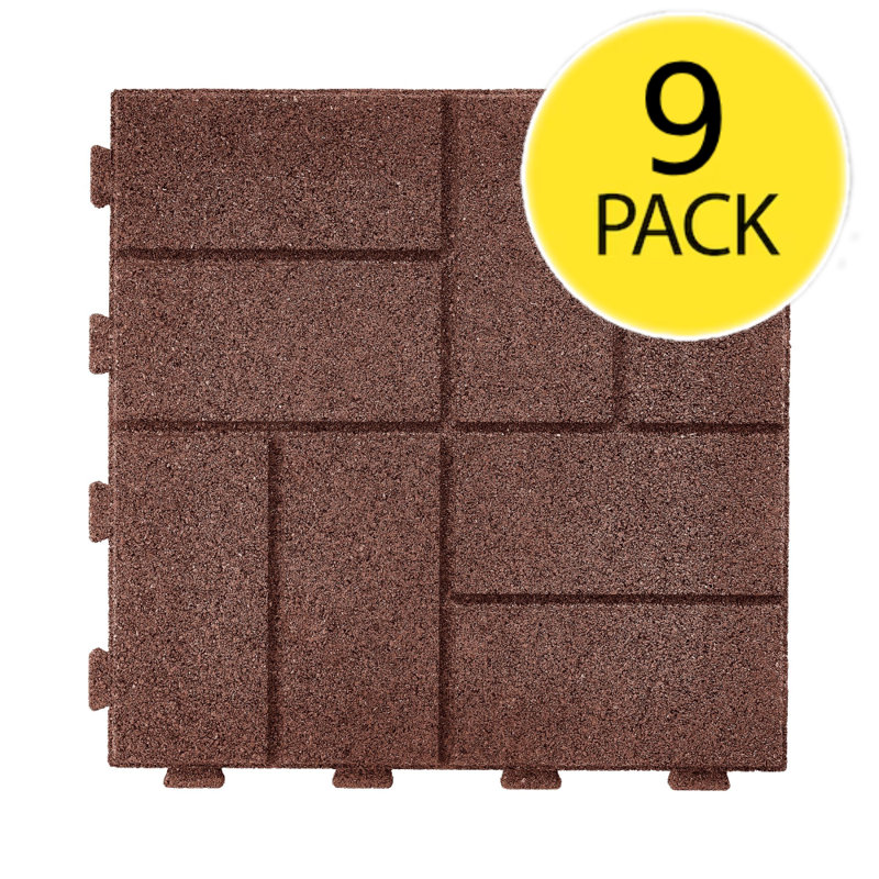 Pavé SmartLoc 16 po de GroundSmart- (9), Rouge