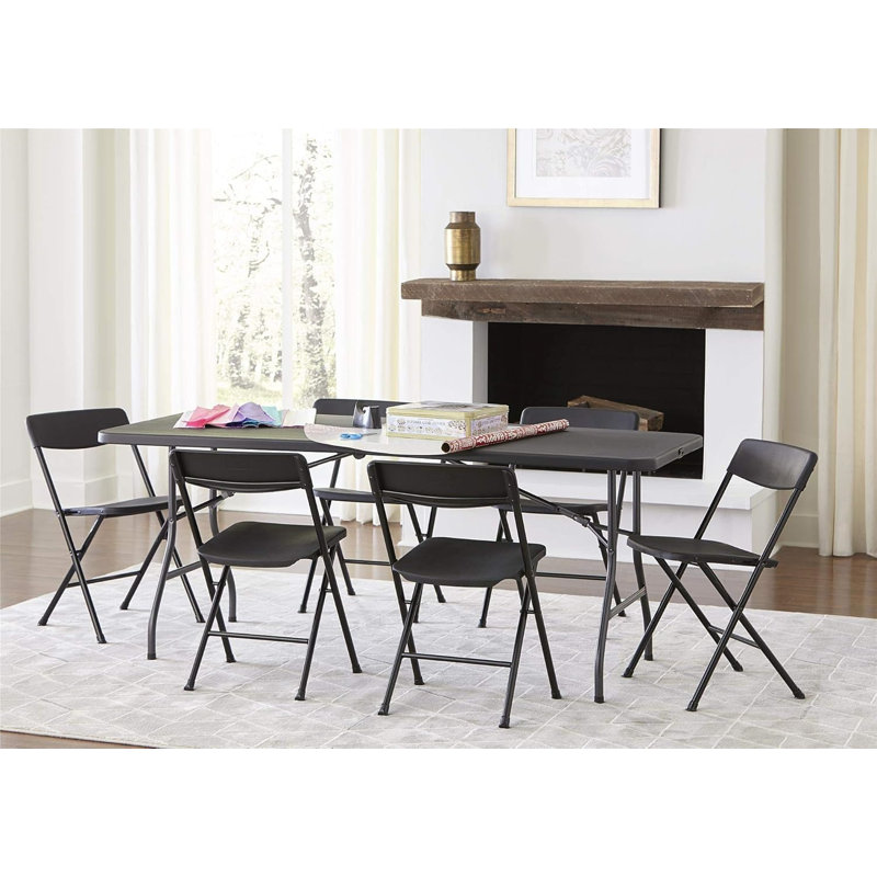6Ft Molded Folding Banquet Table With Handle, Training Tables