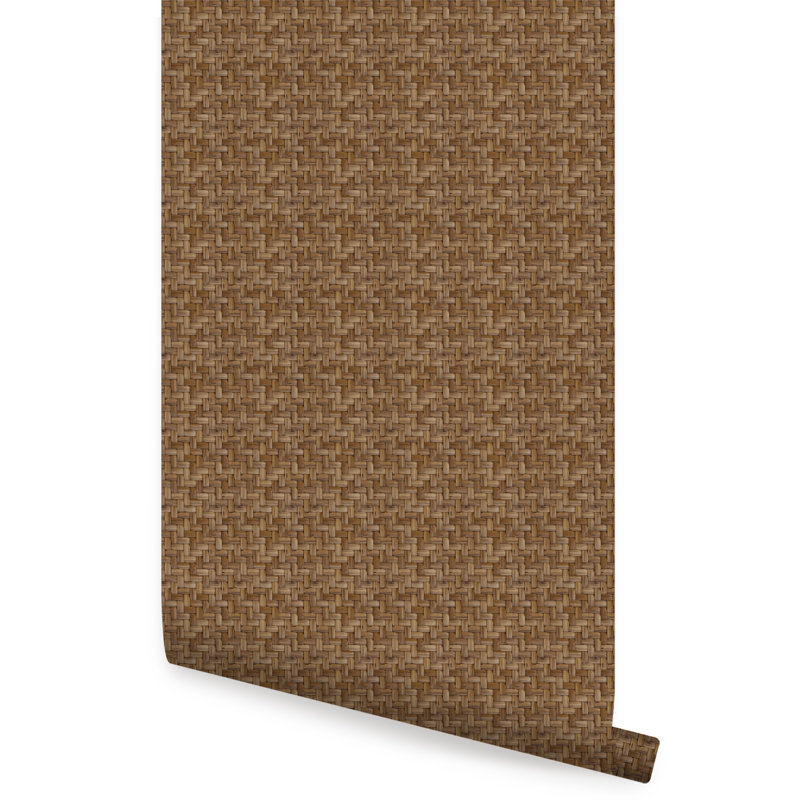Danby Weave Peel And Stick Wallpaper Tile, Brown, 2' W x 18' H