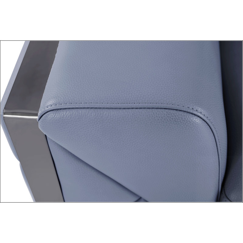 Canapé en cuir italien Top Grain, Bleu clair