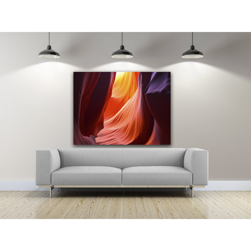 Radiant Cave Photography Canvas Art with Pine Frame, 16 x 20 in