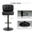Ensemble de 2 tabourets de bar avec siège réglable, coussin rembourré épais et repose-pieds en métal-1523708231