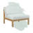 Muret Outdoor Patio Teak Armless