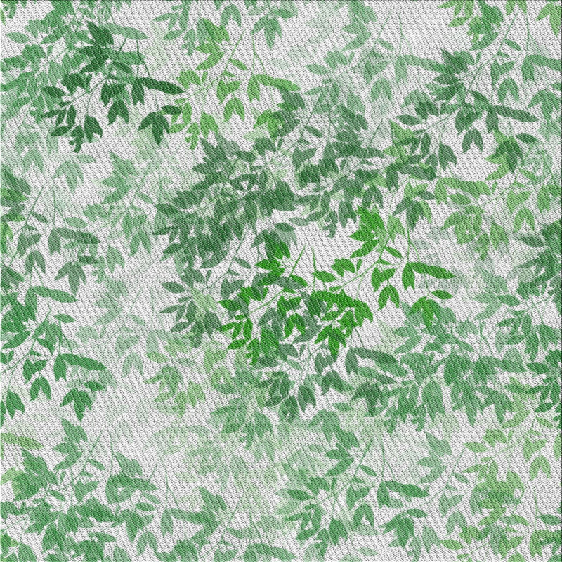 Tapis à motifs vert / blanc, Carré 5 pi