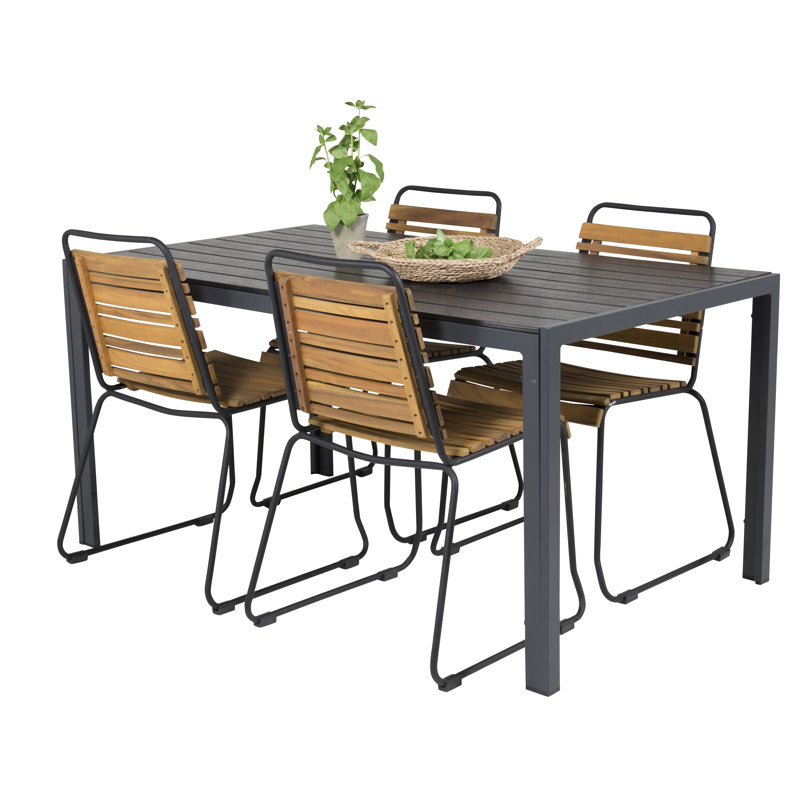 Hiran 4 - Person Patio Dining Set Rectangular Table