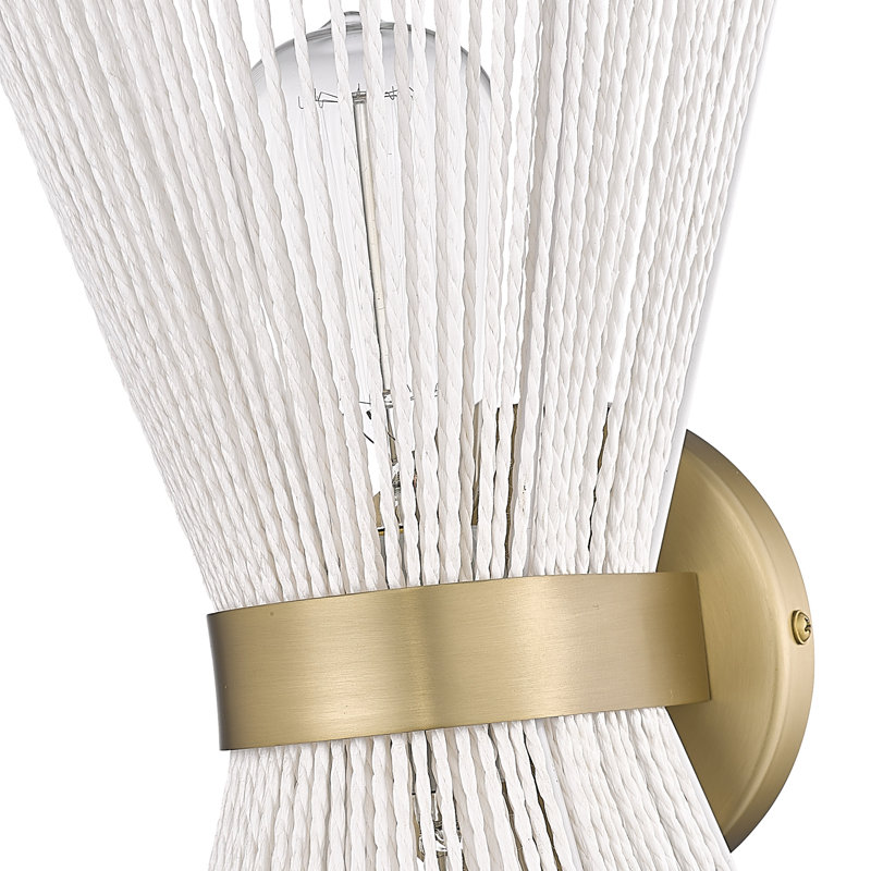 Riya Steel Spotlight, Brushed Champagne Bronze, White