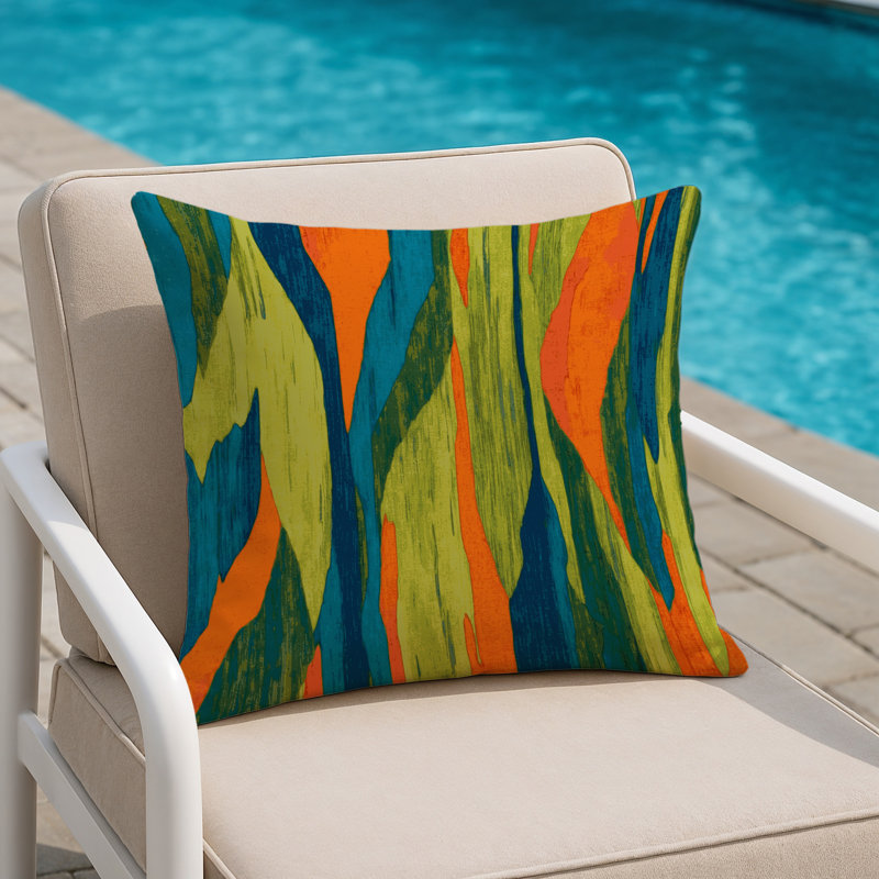 Earth Ripple Indoor And Outdoor Pillow, Square 16"