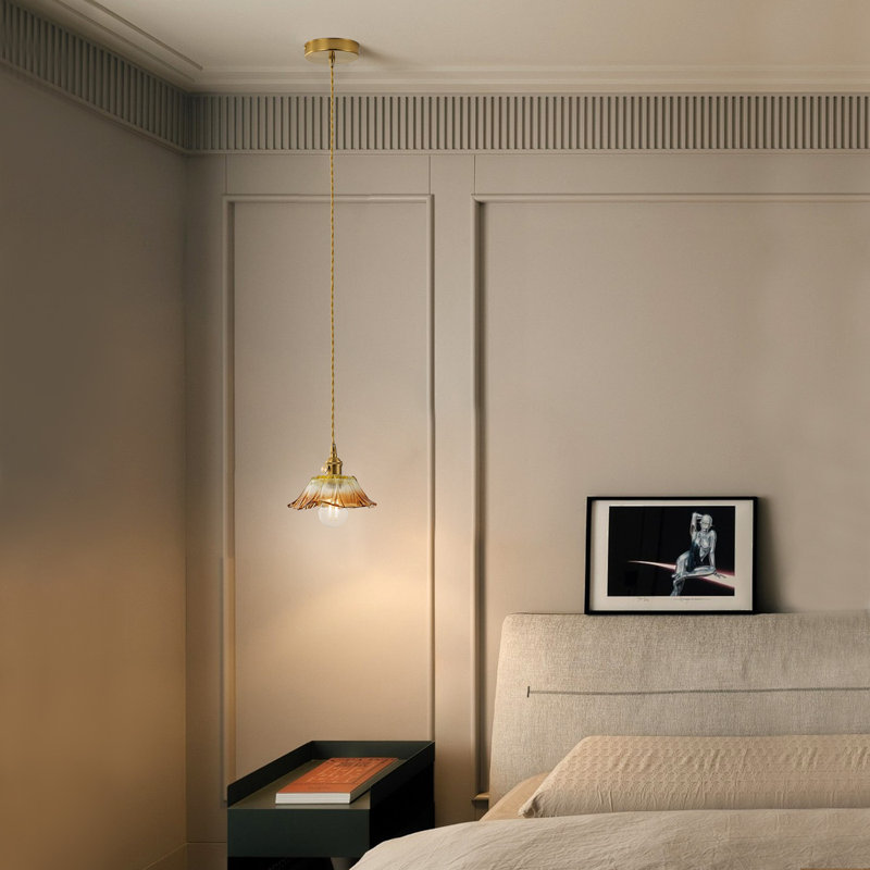 Luminaire suspendu en forme de dôme en métal poli à 1 lumière E26