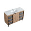 Ensemble de meuble-lavabo simple 48 po avec lavabo en résine et paniers pliables Alingtons