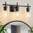 3 - Light Black Modern Luxury Dimmable Bathroom Vanity Light Mirror Headlights With Shade-146198351