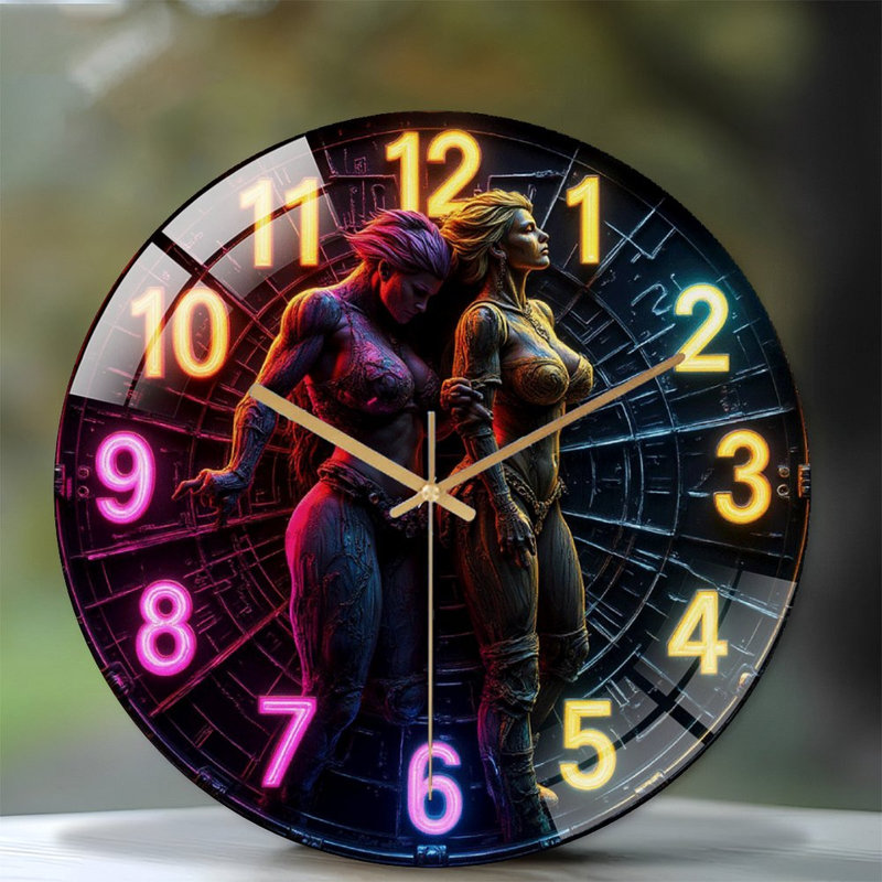 Horloge murale en verre Neon