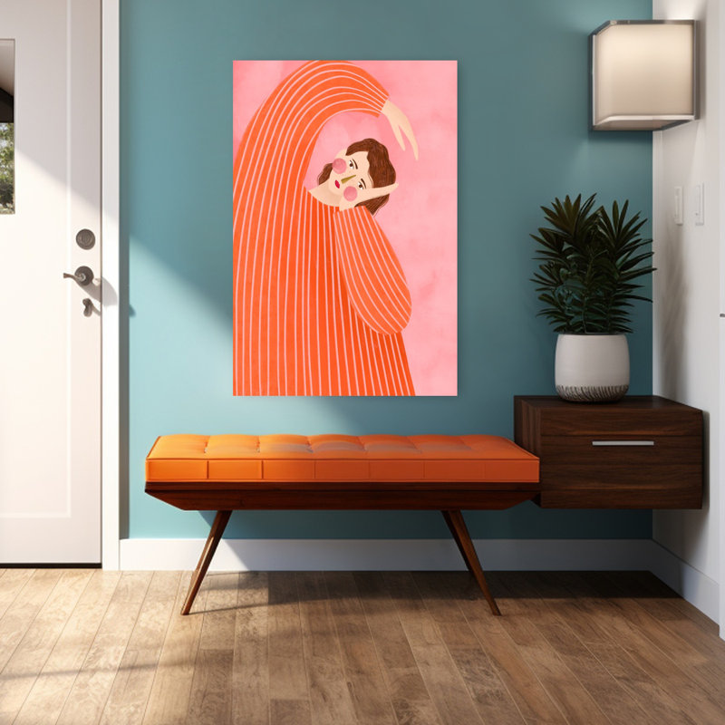 Art contemporain, art contemporain abstrait, H 48 po x l 32 po