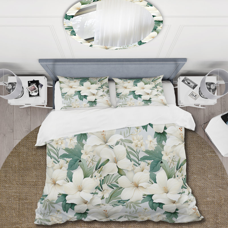 Ensemble de housse de couette Tropical, Housse de couette pour grand lit et 2 taies décor