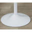 Table de bar en métal et bois blanc, table bistro moderne pour petits espaces