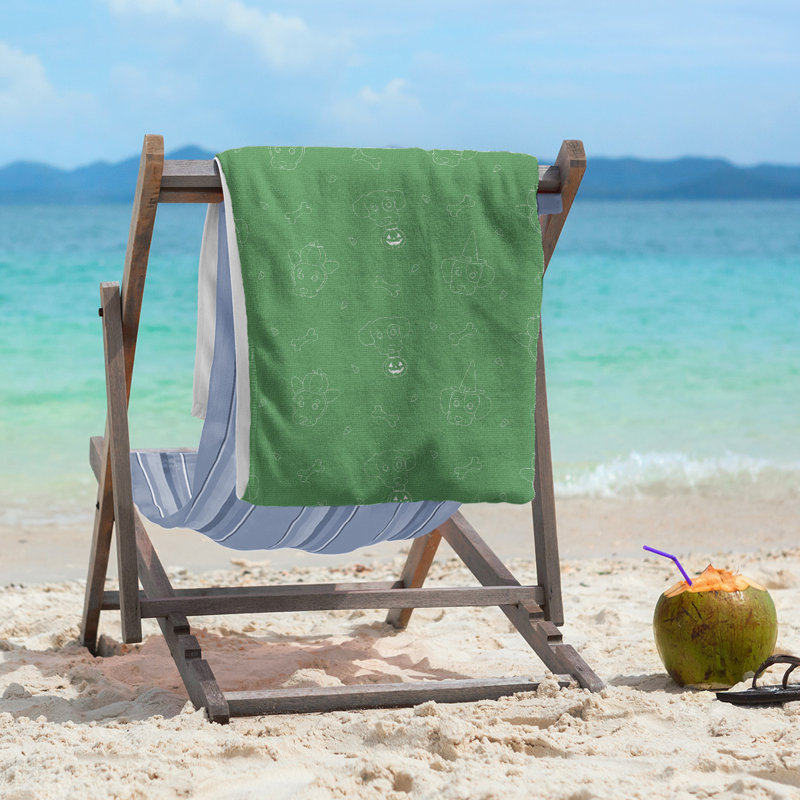 Beach Towel, Green, Poly/Cotton
