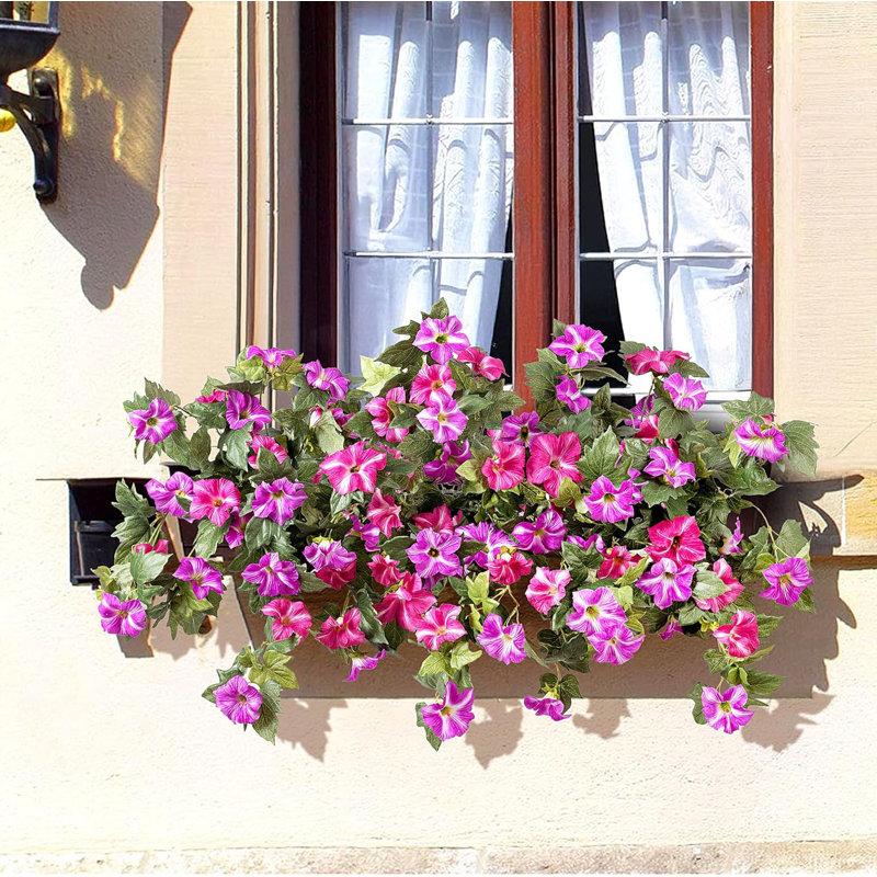 Fleurs artificielles suspendues artificielles avec plantes panier