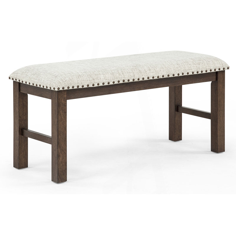 Banc rembourré 1 pièce avec garniture cloutée