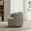 Fauteuil d'appoint rembourré pivotant demi-tonneau avec coussin-633254016