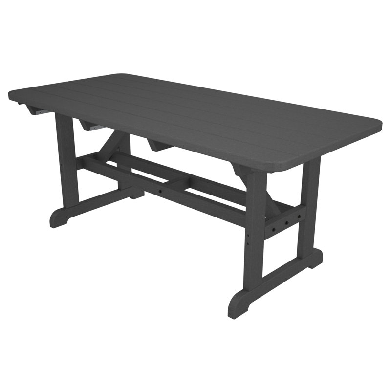 Table de pique-nique de récolte POLYWOOD Park 33 po x 70 po, Gris ardoise
