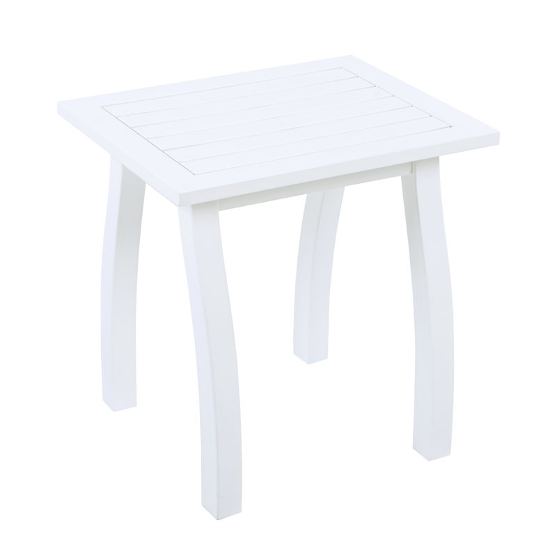 White Pu Weather - End Table, 19X15x18.72 Inches, Wood, Good For Living Room Decor Table Made Of 19X15 Inch Surface Charging And Display