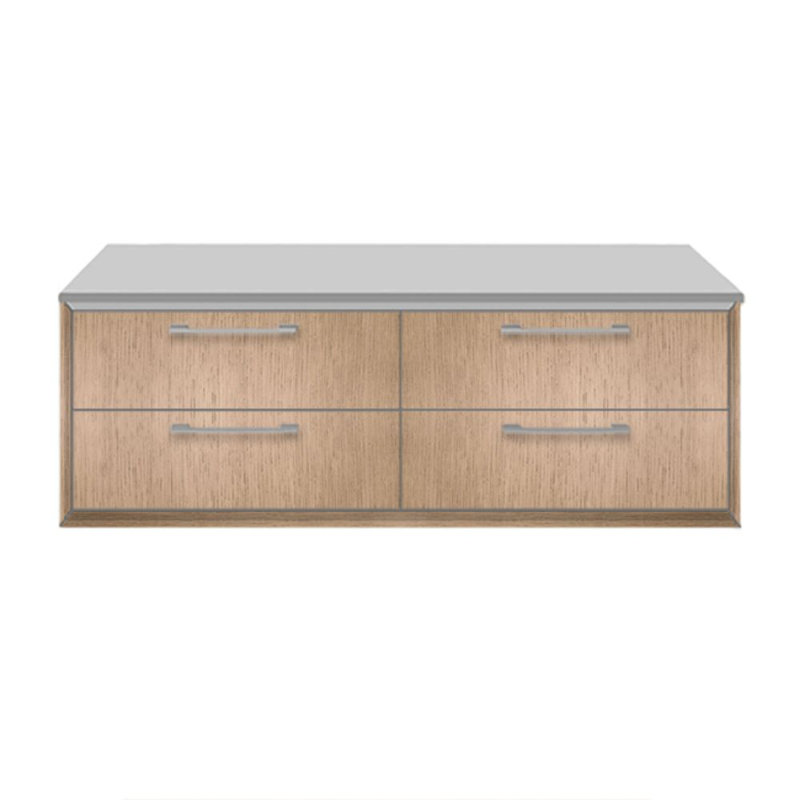 Gemelli 36" W x 12" H x 22" D Wall Mounted Bathroom Cabinet, Weathered Oak