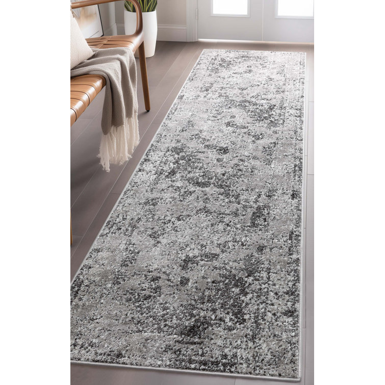 Tapis gris médaillon Well