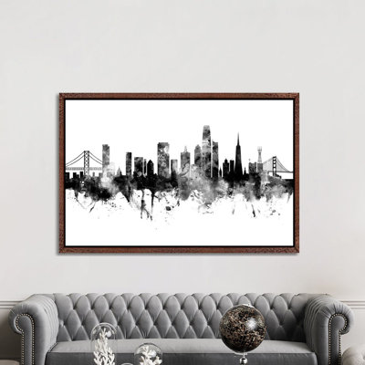 San Francisco California Skyline by Michael Tompsett - Print on Canvas