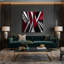 Art abstrait sur toile, formes abstraites rouges 29-1698212137