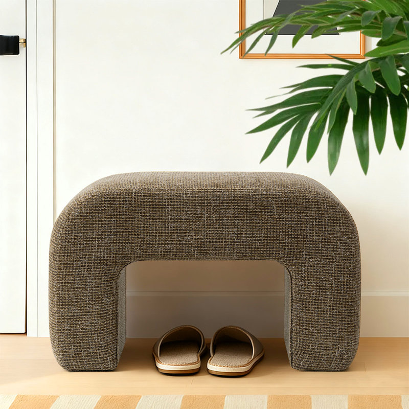 Banc 29 po entièrement rembourré avec cascade 29 po, Jaune