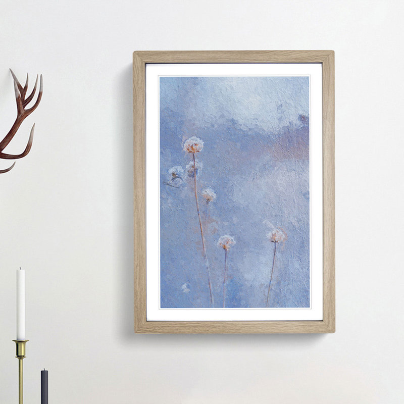 View of the Wild Flowers - Picture Frame Painting Print, 48cm H x 36cm W x 2cm D, Oak Framed