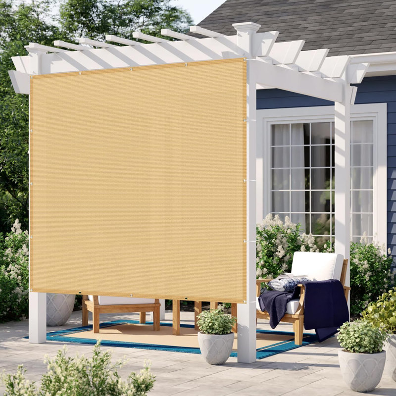 LOVE STORY Pergola Shade Cover Shade Cloth, Sand, 144" H x 192" W x 2.7" D