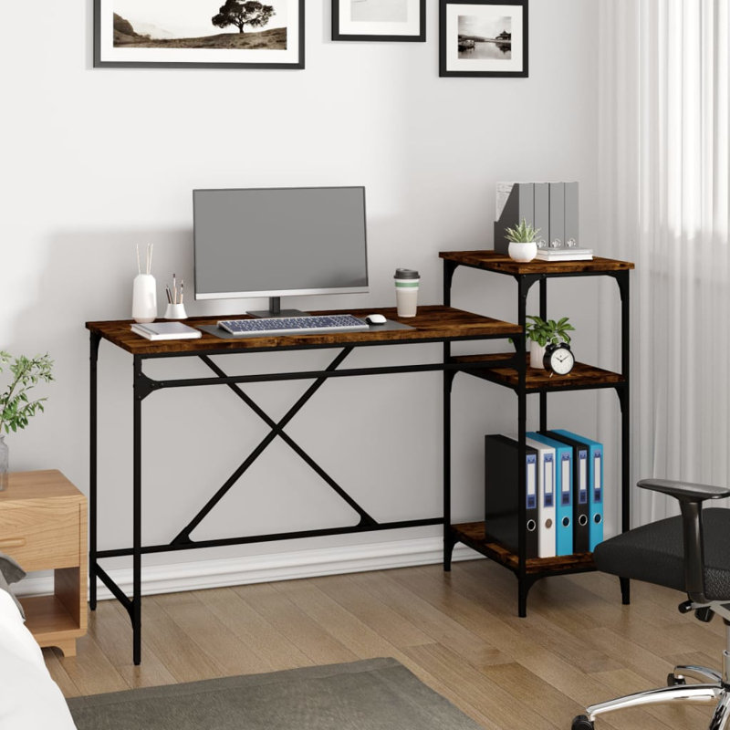 Brekke Writing Desk, Smoked Oak