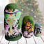 3 Piece Butterfly Matreshka Nesting Doll Set