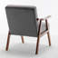 Chaise d'appoint avec revêtement en velours et structure en bois massif, mobilier de salon classique de style Mid-Century moderne pour sièges supplémentaires-41996909