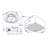 59'' x 59.13'' Corner Whirlpool Bathtub with Faucet