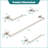 Nickel 5-Piece Bathroom Hardware Set, Wall Mounted Stainless Steel Towel Rack & Bar Accessories Kit-129170275