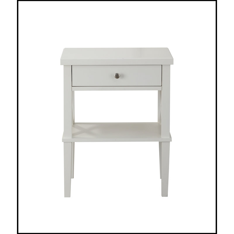 Table de chevet Madison Midnight, Blanc