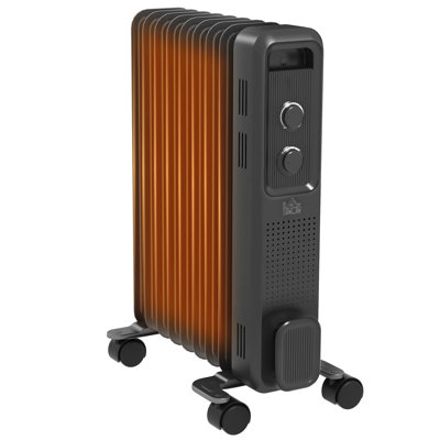 Demi Oil Filled Radiator Portable Electric Heater Grey